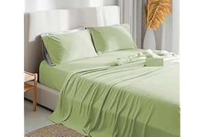 CLARA HOME MILANO Clara Home Set Lenzuola in Puro Cotone Tinta Unita, Made in Italy, Completo con Federe per guanciali (Verde, Matrimoniale 2 Piazze)