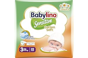Babylino Sensitive Baby Windeln Größe 3, Midi (4-9Kg), 22 Stück