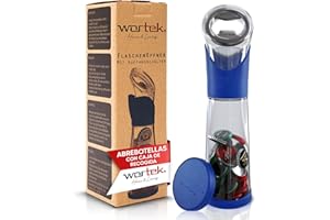 wortek Abrebotellas con recipiente collector - abridor cerveza regalo gadgets originales abridor de botellas utensilios de cocina camper furgoneta accesorios camping - regalos originales para hombre
