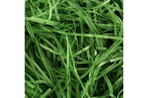 N NIMXY 200g Green Shredded Tissue Paper for Gift Boxes & Hamper Filing, Shredded Paper for Gift Box Filler Packaging & Basket Stuffing