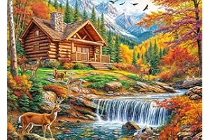 HUADADA Puzzles 1000 Pieces for Adults jigsaw puzzles for adults 1000 Piece -Forest Deer- 1000 Piece Puzzle Educational Games Beautiful Decoration Puzzle