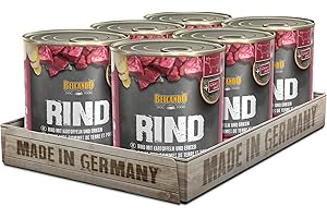 Belcando Super Premium Lata [6x800g Ternera con Patatas y Guisantes] | Comida húmeda para Perros | Alimento húmedo Lata | Alimento Completo para Perros de Todas Las Razas