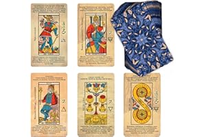 Witchy Cauldron Tarot de Marsella para Principiantes en Español – Cartas de Tarot Ilustradas con Significados para una Interpretación Fácil – Aprende a Leer el Tarot con el Clásico Tarot de Marsella