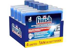Finish Produit Lave-Vaisselle Nettoyant Machine Intégral - lot de 4 (250 ml)