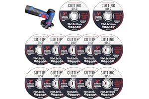 JISRKP 76mm Cutting Disc, 12 Pcs Angle Grinder Discs for Metal, Grinding Discs, Cutting Discs for Angle Grinder, 76mm Grinder Blades, Durable and Precise for Metal Cutting