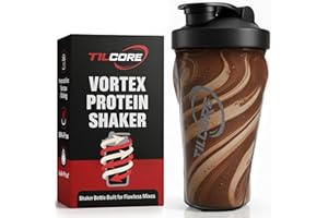 Tilcore Vortex Protein Shaker Bottle 700 ml – wysokiej jakości kubek do koktajli proteinowych i smoothie, szczelny i trwały, do aktywnego stylu życia