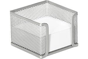 Osco MPH400-SLV - Cubo de notas de malla metálica, 400 hojas, color plateado