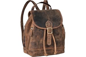 STILORD 'Allison' Mochila Mujer Casual de Cuero Pequeña Daypack Backpack Vintage Bandolera Bolso de Mano Mochila de Día para Trabajo Salir de Auténtica Piel