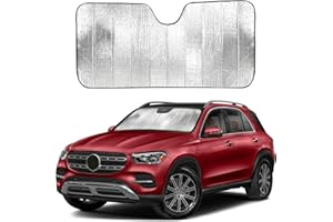 Wisdom Line - Pare - Soleil Double Bulle Pliante, Universel, 140cm*70cm, Noir, Pour Voiture, Camionnette, SUV, Bloque UV 100%, Garde Frais, Protège Intérieur Véhicule