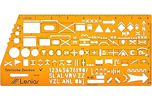 ‎LENIAR Taktische Zeichen NATO Schablone Zeichenschablone Standardisierte Truppen Waffen Militär Lagekarte Symbole 1:50000 Karte Bundeswehr Lagepläne Führungskarte