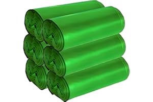 TECH IT EVOLUTION Sacchetti Spazzatura 50x60cm con Lacci 120 Sacchi 20 Litri per la Raccolta Differenziata Qualità Premium, Extra Resistenti, Umido, Cucina, Bagno, Camera (Verde 6 Pezzi)