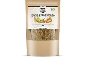 Pets Protect Veggie KAUKNOCHEN für Hunde 5 Stück | Deutsche Herstellung | 100% natürliche Zahnpflege & Zahnreinigung für den Hund | Leicht verdaulich | Hunde- Knochen glutenfrei & vegan