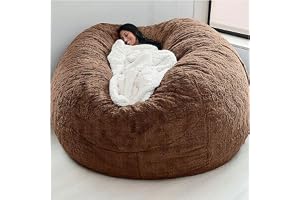 BOGDTF Saccosäck stolskydd gigantisk sittsäck sofföverdrag mjuk och bekväm fluffig päls bönpåse säng sofföverdrag lat soffa v