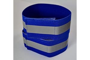 ESW LEISURE 2PCS Reflective Running Gear Hi Vis Viz Armbands High Visibility Elasticated Arm bands or Ankle Bands Safety Accessories for Dog Walking Jogging Runners Cycling & Sports/Gift