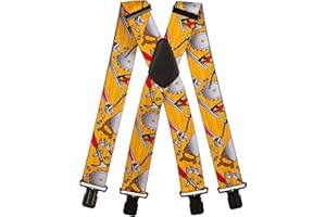 Olata Bretelle Motivo Attrezzi – Robuste e Regolabili a X e Y, 4 cm/5 cm di Larghezza, Ideali per Lavoro e Uso Quotidiano