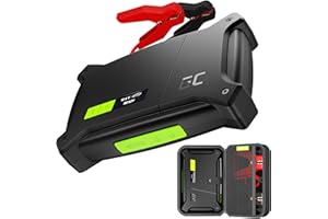 ‎GREEN CELL Green Cell® Jump Starter GC PowerBoost | 16000mAh 2000A | dla 8L silników benzynowych i 6L Dieseli | Przenośne urządzenie rozruchowe | Booster | Prostownik do akumulatora | Kable rozruchowe | IP64 LED
