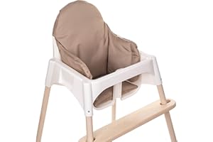 aMami – Sitzkissen kompatibel mit Ikea Antilop Hochstuhl – Hochstuhl Sitzbezug – Stuhlkissen für Kleinkinder – Handmade Baby Kissen - antiallergisch – Handgefertigt – Cappuccino