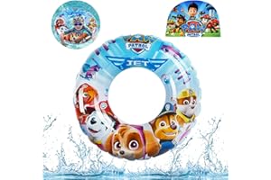 DOCHKA Baby Schwimmring, Kinder Schwimmreifen, Badekappe für Kinder, Schwimmring Aufblasbar, Paw Patrol Schwimmring, Aufblasbare Schwimmreifen, Aufblasbarer Wasserring für Kinder 3-6 Jahre