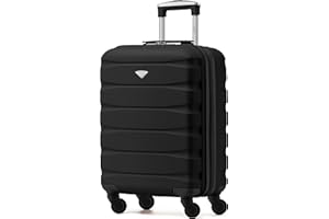 Flight Knight 55x40x20 Ryanair Priority Cabin Suitcase, Also for EasyJet, Jet2, Lightweight,ABS Hard Shell, Durable 4-Wheel Cabin Case, Carry-On Size 10kg Hand Luggage, Travel Bag- 55 x 40 x 20