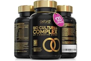 OXFORD ORIGINS Advanced Probiotics for Gut Health | Made in The UK | Scientifically Formulated Pre & Probiotic Gut Health Supplements | Capsules with 5 Billion Bacterial Cultures, 100 Billion CFU/g | 120 Capsules