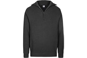 HANSEHELD Troyer Merino GOTS Organic kbT | GOTS Zertifiziert | Bio | Pullover | Troyer-Kragen mit Reißverschluss | 100% Schurwolle | Made in Germany | Strickpullover| Weich - kratzt Nicht