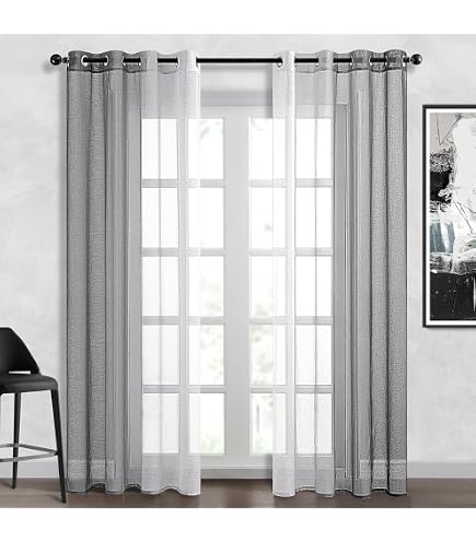 Gardine Mit Kräuselband – Transparentes Voile Mit Blätter-Muster, 140x145 Cm, 100 % Polyester, Für Wohnzimmer & Schlafzimmer
