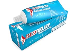 RedRelief Emergency Burn Gel 50g Tube- Soothing and Cooling Gel Dressing for Burns, Scalds and Sunburn