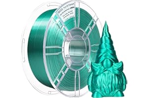 IBOSS PLA Plus (PLA+) Shiny Silk 3D Printer Filament 1,75 mm Silk PLA + 1,75 Dimension Accuracy +/- 0,02 mm, Cewka 1 kg (2,2 kg) do drukarki 3D FDM (jedwabna zielona)