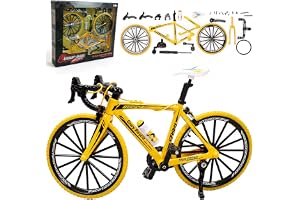 LIULINY DIY Finger Cykelmodell, 1:8 Mini Cykelleksak, Legering Figo BMX Finger Bike, Självmontering Miljövänlig Fallbeständig Miniatyrleksak, För Hemmaklubbar