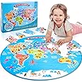 Jigsaw Puzzles for Kids - World Map Puzzle for Boys and Girls Ages 3-12 - Educational Toy and Gift for Children