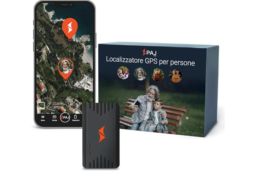 PAJ PEOPLE Finder 4G, Mini GPS Locator for Children, Elderly and Objects – Battery Life Up to 5 Days – Compact Tracker, with App Settable Notifications and Real Time Alarms