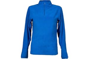 CHEMAGLIETTE! Felpa Pile Mezza Zip Donna - Felpe da Lavoro Micropile Poliestere, Maglia Tuta Felpata Invernale Maglie Senza Cappuccio Tinta Unita, Modello LIOLAD