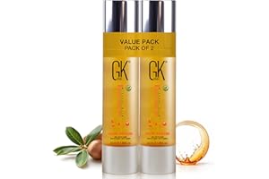 GK HAIR Global Keratin 100% Organic Argan Oil Anti Frizz Hair Serum (3.4 Fl Oz/100ml) Styling Glättung Kräftigung Hydratisierung & Nähren Hitzeschutz Glanz Frizz Control Dry Damage Hair Repair