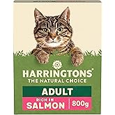 Harringtons Complete Dry Adult Cat Food Salmon 800g (Pack of 5) - Tasty Natural Goodness