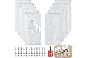 QIWUHAI 10 Stk Schrankscharnier Reparaturplatten, Scharnier Reparaturset Platte, Schrank Scharnier Reparatur Platte mit Loch für Holzmöbel Schublade (5 x Scharnier Topfplatten, 5 x Grundplatten) (Silber)