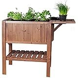 Hochbeet mit Tisch Cube 1 - Gemüsebeet Kräuterbeet - Beet für Balkon & Terrasse