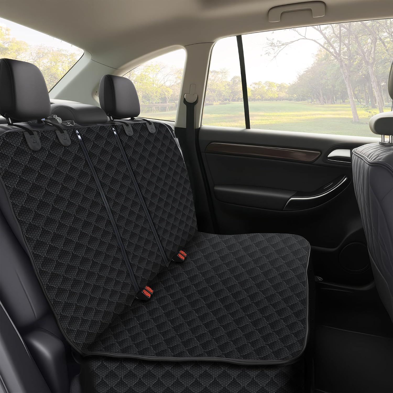 Alfheim Dog Car Seat Cover Scratchproof Durable Washable Back Seat Cover Thicken Double Deck Nonslip Protector Universal for Car, Trucks, SUV