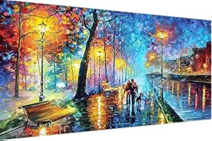 Hjjdiyes Zestaw do malowania według liczb, dla dorosłych, rozmiar XXL, 40 x 80 cm, zestaw do malowania według liczb, "zrób to sam", ręcznie malowany obraz, płótno bez zagnieceń, pędzle i farby akrylowe