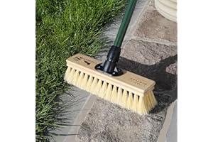 Charles Bentley Charnwood 12" Dual Fill Broom for Garden & Outdoor Maintenance Premium Brushware Green FSC Wood
