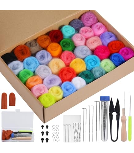 Kit De Feutrage De La Laine De Bricolage Fait Main Set De Stylo De Feutrage à L'aiguille Avec