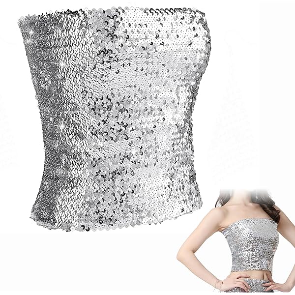 Crop Top Da Ballo Con Paillettes Per Bambina - Senza Maniche, Per Danza Classica E Latino - Foto 7