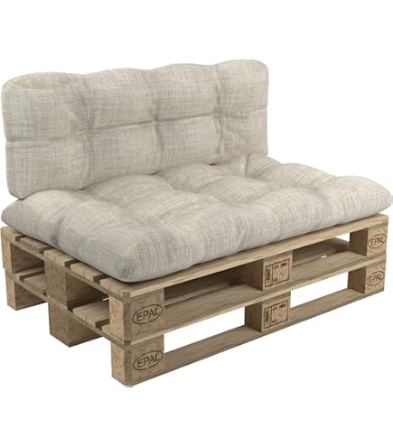 vidaXL Palletkussens 4 st 50x50x7 cm oxford stof beige