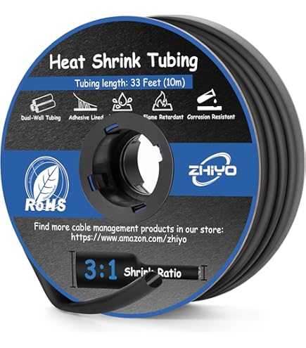 1 Foot Green 3:1 Dual Wall Heat Shrink Tube - 3/4" Diameter, Adhesive Lined For Waterproof Seals