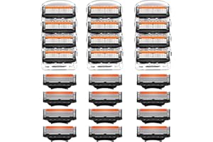 SIMSKY Cuchillas de afeitar ProGlide Wet Shaver para hombre, 24 cuchillas de repuesto para afeitadora en húmedo, paquete económico de 5 cuchillas Fusion, cuchillas Pro Glide, Fusion 5 ProGlid