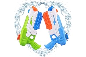 JOYUE Pistole ad Acqua per Bambini, Confezione da 2 Pistola ad Acqua da 600 ML con Portata 6-8 M, Estivi All'aperto Giocattoli, Ottimo per Combattimento in Acqua in Piscina, Giardino, Spiaggia
