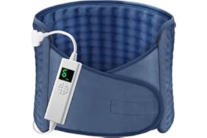 ‎ONEAMG Heizkissen OneAmg 126x30cm Wärmekissen Elektrische mit 6 Temperaturstufen und Abschaltautomatik Schnelles Erhitzen Maschinenwaschbar Wärmedecke Heizdecke für Rücken Lende Bauch Schulter Blau