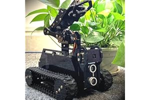 Adeept RaspTank WiFi Wireless Smart Robot Car Kit for Raspberry Pi 4 3 Model B+/B, Tank Tracked Robotics with 4-DOF Robotic Arm, OpenCV Target Tracking, Video Transmission with PDF