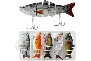 YUEMING 4-Piece Fishing Lure Set - Artificial Bait, Topwater Lures, 10cm, 13g, Rotating Tail for Freshwater & Saltwater Fish