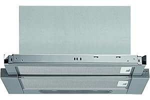 Bauknecht DBAH 65 LM X cappa aspirante, 60 cm, adatto per il funzionamento dell'aria di scarico e ricircolo, 85,8 kWh, LED, 3 livelli di potenza, classe di efficienza energetica D