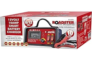 Roadster New 12 Volt 10 Amp 12v 6v Automatic Smart Battery Charger Auto Trickle Charger for Car Motorcycle Van
